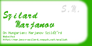 szilard marjanov business card